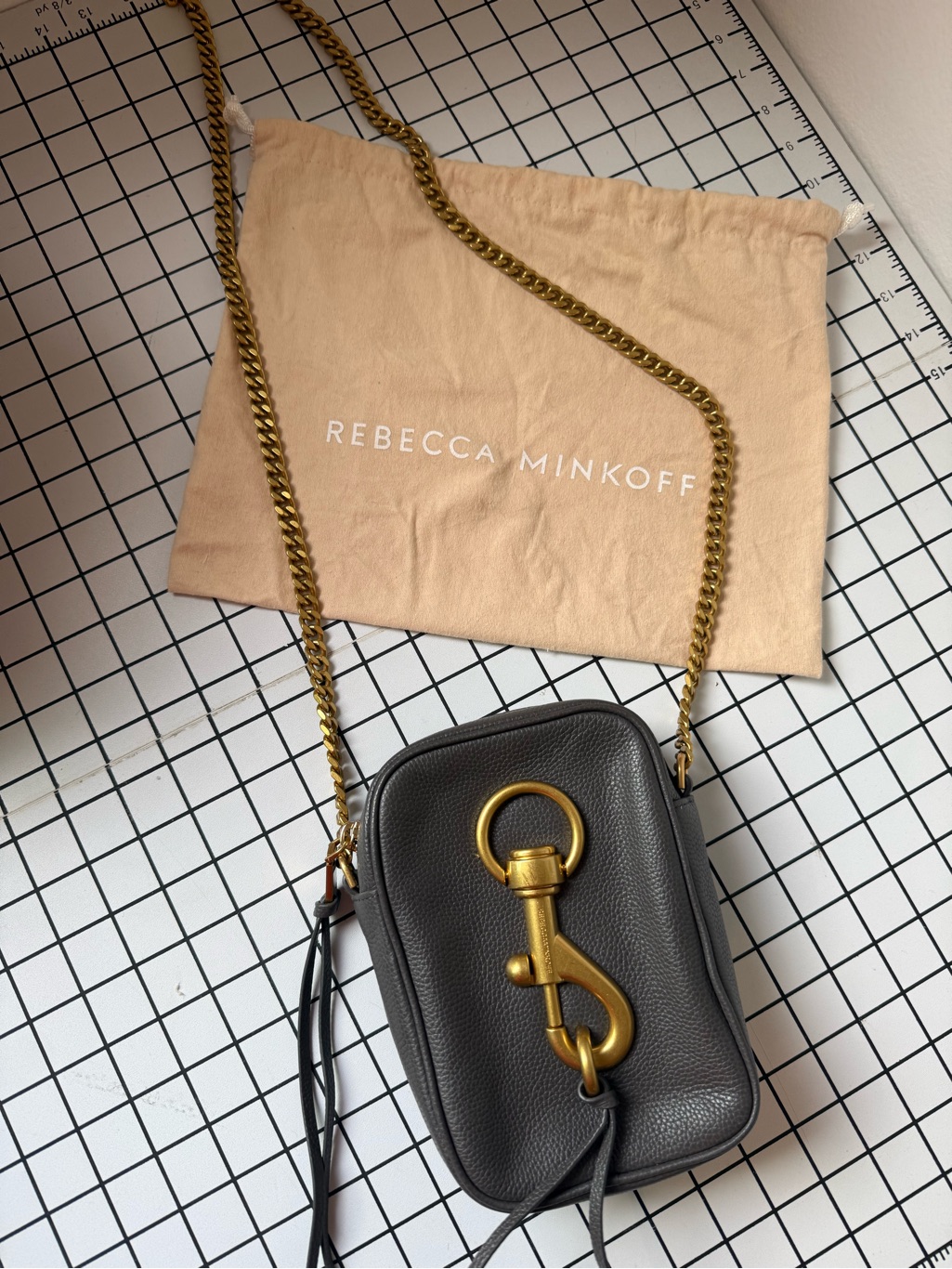 Rebecca Minkoff Lou Cross Body Bag In Grey